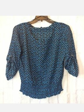 GEORGE Scoopneck Polka-dot Blouse Medium